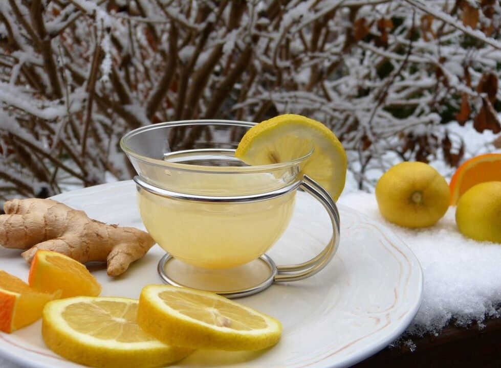 tea with lemon ginger base for strength